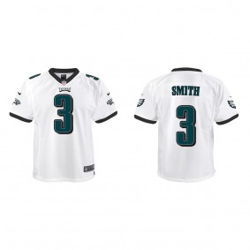 Youth Philadelphia Eagles Nolan Smith White 2023 NFL Draft Game Jersey