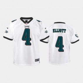 Youth Jake Elliott Philadelphia Eagles White Game Jersey