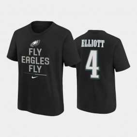 Youth Jake Elliott Philadelphia Eagles Black Name & Number T-Shirt