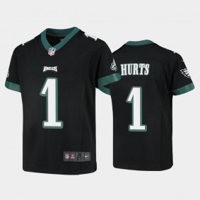 Youth Jalen Hurts Philadelphia Eagles Black Game Jersey