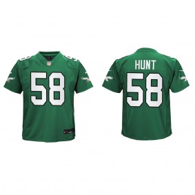 Youth Jalyx Hunt Philadelphia Eagles Kelly Green Alternate Game Jersey