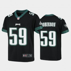 Youth Janarius Robinson Philadelphia Eagles Black Game Jersey