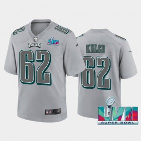 Youth Jason Kelce Philadelphia Eagles Gray Super Bowl LVII Atmosphere Jersey