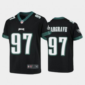 Youth Javon Hargrave Philadelphia Eagles Black Game Jersey