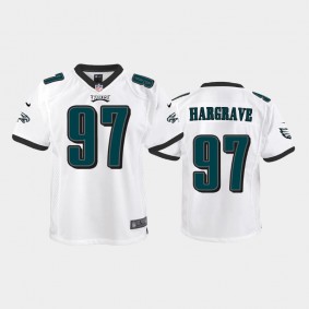 Youth Javon Hargrave Philadelphia Eagles White Game Jersey