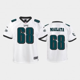 Youth Jordan Mailata Philadelphia Eagles White Game Jersey