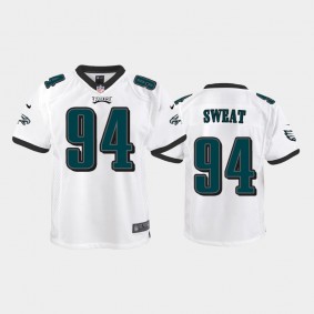 Youth Josh Sweat Philadelphia Eagles White Game Jersey