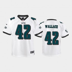 Youth K'Von Wallace Philadelphia Eagles White Game Jersey