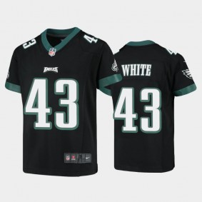 Youth Kyzir White Philadelphia Eagles Black Game Jersey