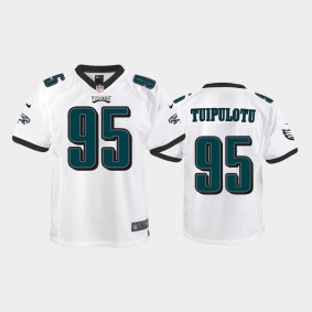 Youth Marlon Tuipulotu Philadelphia Eagles White Game Jersey