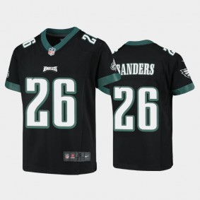 Youth Miles Sanders Philadelphia Eagles Black Game Jersey