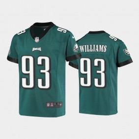 Youth Milton Williams Philadelphia Eagles Midnight Green Game Jersey