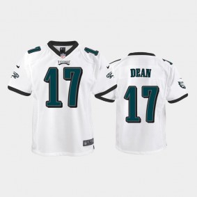 Youth Nakobe Dean Philadelphia Eagles White Game Jersey