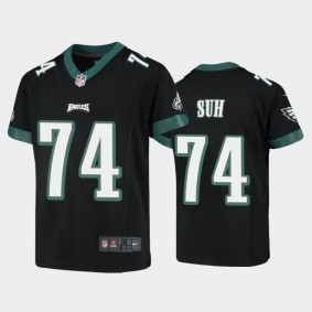 Youth Ndamukong Suh Philadelphia Eagles Black Game Jersey