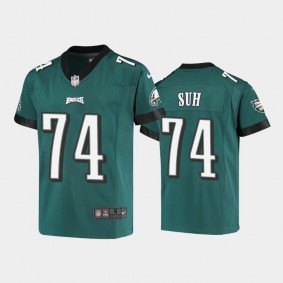 Youth Ndamukong Suh Philadelphia Eagles Midnight Green Game Jersey