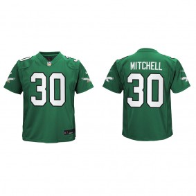 Youth Quinyon Mitchell Philadelphia Eagles Kelly Green Alternate Game Jersey