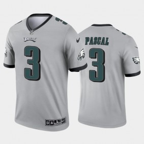 Men's Zach Pascal Philadelphia Eagles Silver Inverted Legend Jersey