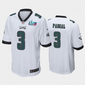 Men's Zach Pascal Philadelphia Eagles White Super Bowl LVII Game Jersey