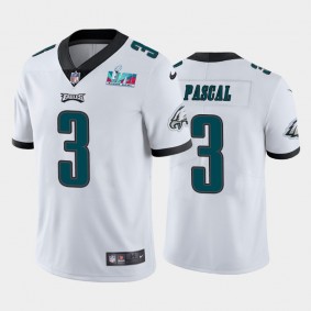 Men's Zach Pascal Philadelphia Eagles White Super Bowl LVII Vapor Limited Jersey